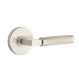 Emtek - Passage, Disc Rosette US15, L-Square Stem US15, Knurled Handle US15 LH - Satin Nickel