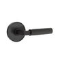 Emtek - Dummy, Disc Rosette US19, L-Square Stem US19, Knurled Handle US19 - Flat Black
