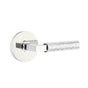 Emtek - Concealed Fastener, Passage, Disc Rosette US26, L-Square Stem US26, Hammered Handle US26 - Polished Chrome