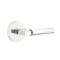 Emtek - Select Privacy, Disk Rosette US26, L-Square Stem US26, Smooth Handle US26 RH - Polished Chrome
