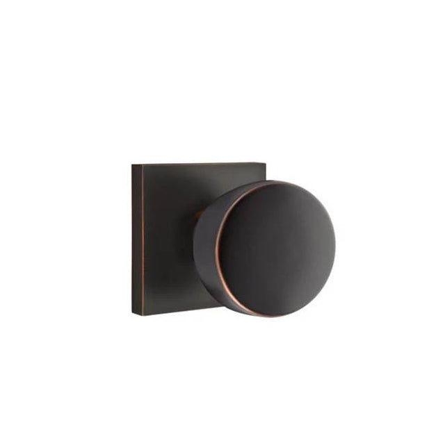 Emtek - Dummy, Square Rosette, Laurent Round Knob, US10B - Oil Rubbed Bronze