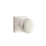 Emtek - Privacy, Square Rosette, Laurent Round Knob, US15 - Satin Nickel