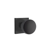 Emtek - Passage, Square Rosette, Laurent Round Knob, US19 - Flat Black
