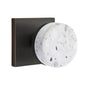 Emtek - Concealed Fastener, Select Passage, Square Rosette US10B, Conical Stem US10B, Light Terrazzo Knob - Oil Rubbed Bronze