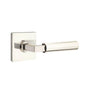 Emtek - Concealed Fastener, Select Privacy, Square Rosette US14, L-Square Stem US14, Smooth Handle US14 - Polished Nickel