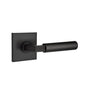 Emtek - Select Passage, Square Rosette US19, L-Square Stem US19, Smooth Handle US19 RH - Flat Black
