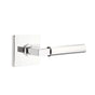 Emtek - Select Passage, Square Rosette US26, L-Square Stem US26, Smooth Handle US26 LH - Polished Chrome