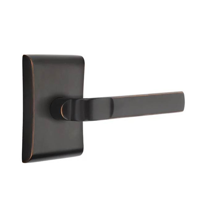 Emtek - Privacy, Neos Rosette, Aston Lever, RH, US10B - Oil Rubbed Bronze