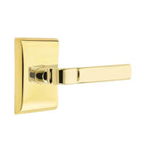 Emtek - Privacy, Neos Rosette, Aston Lever, RH, US3NL - Unlacquered Brass