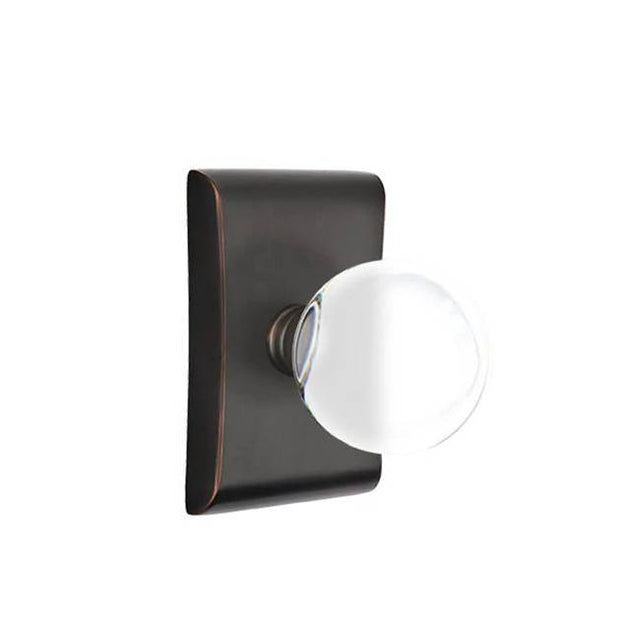 Emtek - Passage, Neos Rosette, Bristol Crystal Knob, US10B - Oil Rubbed Bronze