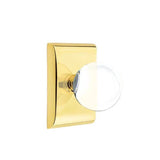 Emtek - Dummy, Neos Rosette, Bristol Crystal Knob, US3NL - Unlacquered Brass