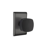 Emtek - Passage, Neos Rosette, Freestone Square Knob, US19 - Flat Black