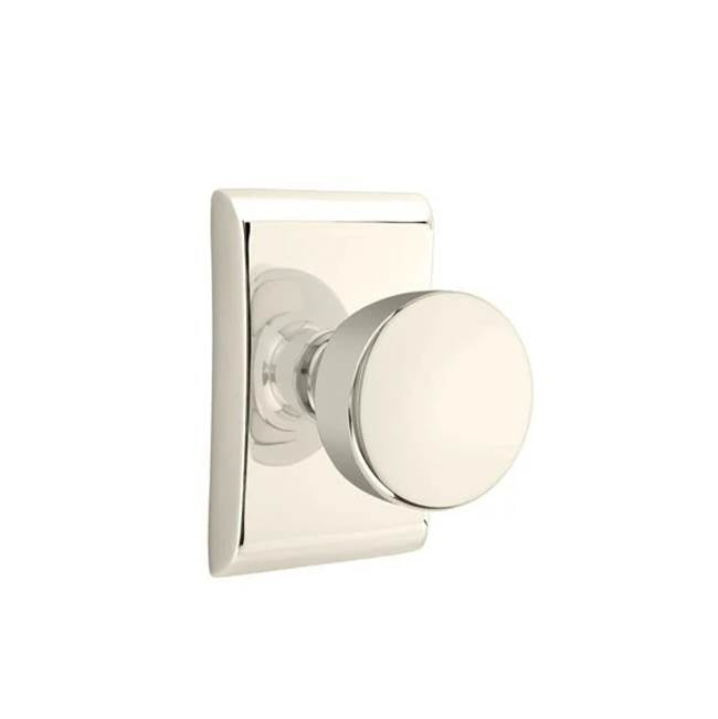 Emtek - Dummy, Neos Rosette, Laurent Round Knob, US14 - Polished Nickel