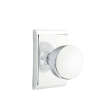 Emtek - Concealed Fastener, Privacy, Neos Rosette, Laurent Round Knob, US26 - Polished Chrome