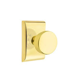 Emtek - Passage, Neos Rosette, Laurent Round Knob, US3NL - Unlacquered Brass