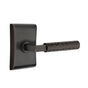 Emtek - Privacy, Neos Rosette US10B, L-Square Stem US10B, Hammered Handle US10B LH - Oil Rubbed Bronze