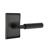 Emtek - Dummy, Neos Rosette US19, L-Square Stem US19, Faceted Handle US19 - Flat Black