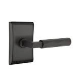 Emtek - Concealed Fastener, Privacy, Neos Rosette US19, L-Square Stem US19, Tribeca Handle US19 - Flat Black
