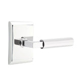 Emtek - Concealed Fastener, Passage, Neos Rosette US26, L-Square Stem US26, Faceted Handle US26 - Polished Chrome