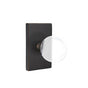 Emtek - Privacy, Modern Rectangular Rosette, Bristol Crystal Knob, US10B - Oil Rubbed Bronze