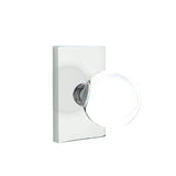 Emtek - Privacy, Modern Rectangular Rosette, Bristol Crystal Knob, US26 - Polished Chrome