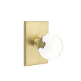 Emtek - Dummy, Modern Rectangular Rosette, Bristol Crystal Knob, US4 - Satin Brass