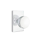 Emtek - Dummy, Modern Rectangular Rosette, Laurent Round Knob, US26 - Polished Chrome