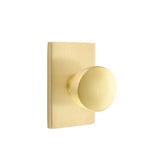 Emtek - Dummy, Modern Rectangular Rosette, Laurent Round Knob, US4 - Satin Brass