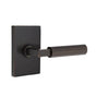 Emtek - Passage, Modern Rectangular Rosette US10B, L-Square Stem US10B, Faceted Handle US10B RH - Oil Rubbed Bronze