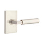 Emtek - Concealed, SELECT Privacy, Modern Rectangular Rosette US15, L-Square Stem US15, Smooth Handle US15 LH - Satin Nickel