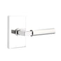 Emtek - Select Dummy, Modern Rectangular Rosette US26, L-Square Stem US26, Smooth Handle US26 - Polished Chrome