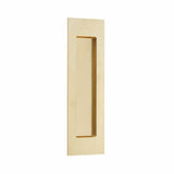 Emtek - Modern Rectangular, 7'' Knurled Flush Pulls with plain pocket, US3NL - Unlacquered Brass