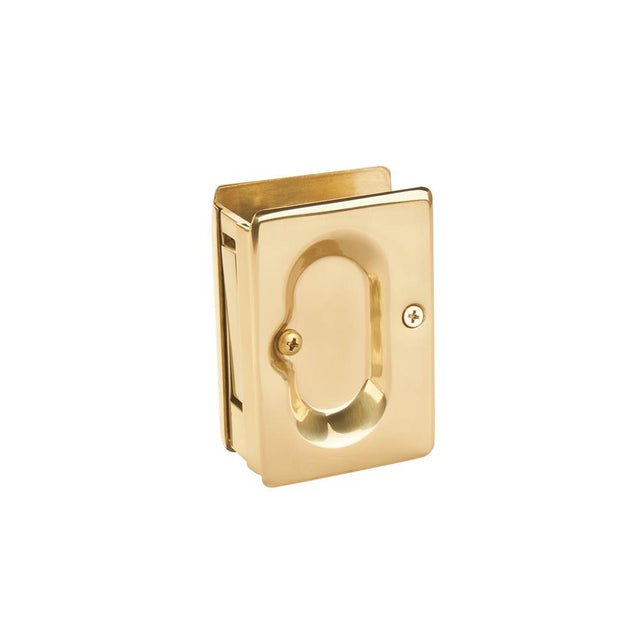 Emtek - Pocket dr lock, pass set, US3 - Polished Brass
