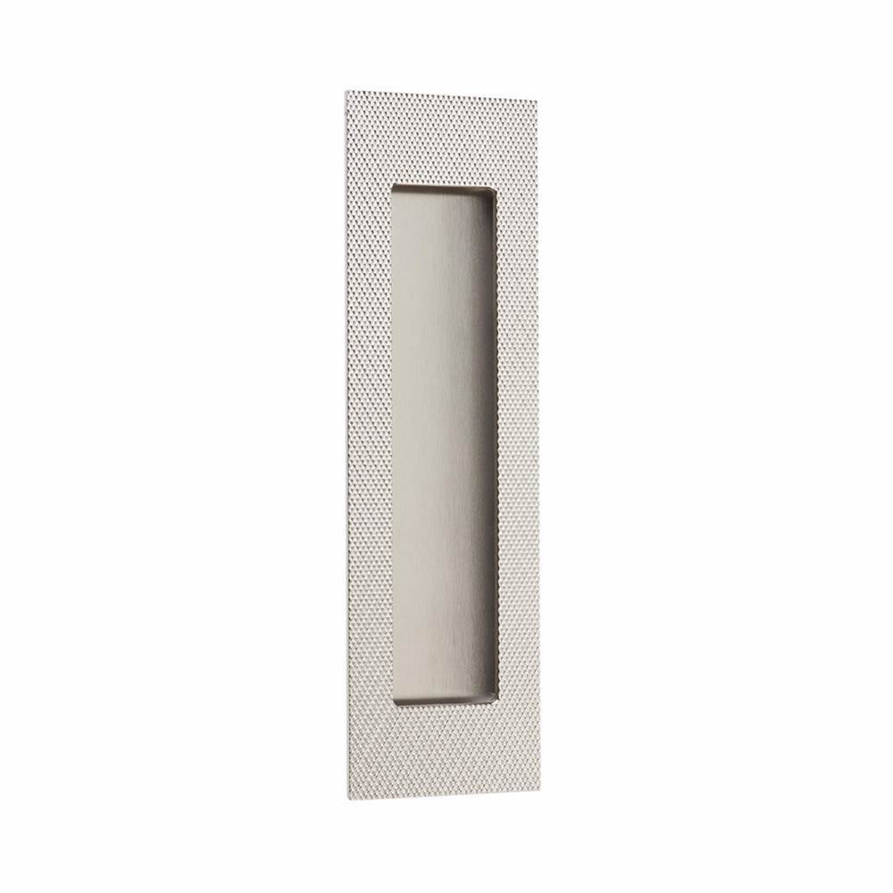 Emtek - Modern Rectangular, 7'' Knurled Flush Pulls with plain pocket, US15 - Satin Nickel