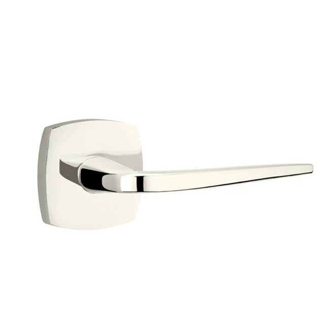 Emtek - Passage, Urban Modern Rosette, Athena Lever, RH, US14 - Polished Nickel