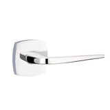 Emtek - Privacy, Urban Modern Rosette, Athena Lever, LH, US26 - Polished Chrome