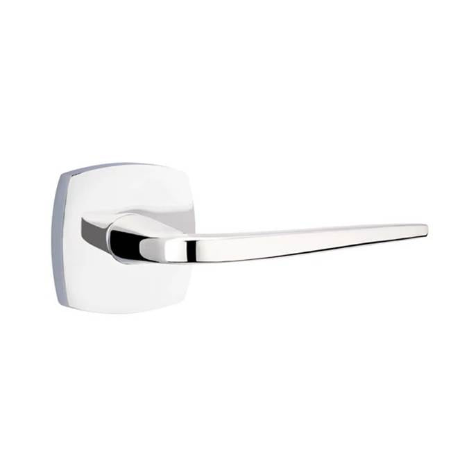 Emtek - Privacy, Urban Modern Rosette, Athena Lever, RH, US26 - Polished Chrome