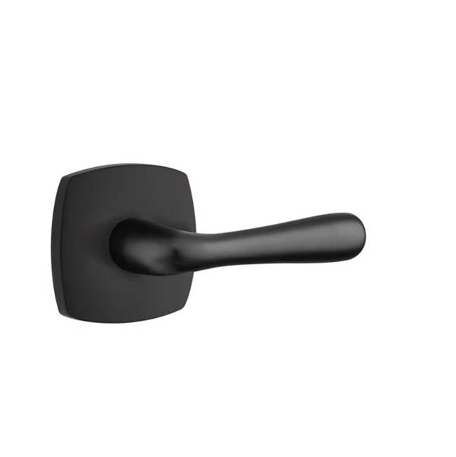 Emtek - Passage, Urban Modern Rosette, Basel Lever, LH, US19 - Flat Black