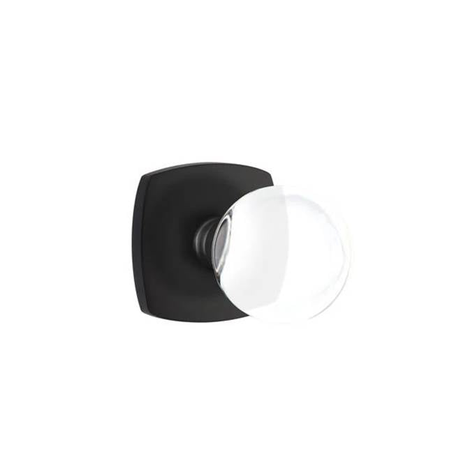 Emtek - Concealed Fastener Privacy, Urban Modern Rosette, Bristol Crystal Knob, US19 - Flat Black