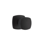 Emtek - Concealed Fastener Passage, Urban Modern Rosette, Freestone Square Knob, US19 - Flat Black