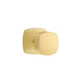Emtek - Concealed Fastener Passage, Urban Modern Rosette, Freestone Square Knob, US4 - Satin Brass