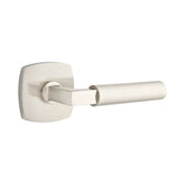 Emtek - Privacy, Urban Modern Rosette, Hercules Lever, LH, US15 - Satin Nickel