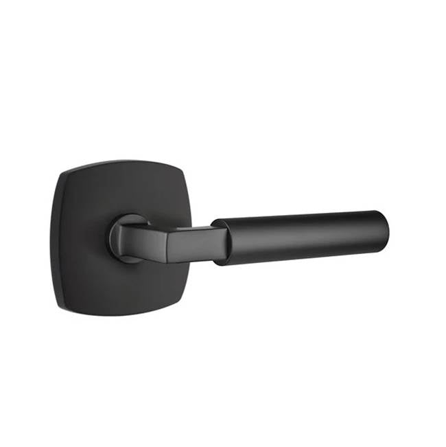 Emtek - Privacy, Urban Modern Rosette, Hercules Lever, LH, US19 - Flat Black
