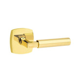 Emtek - Passage, Urban Modern Rosette, Hercules Lever, LH, US3NL - Unlacquered Brass