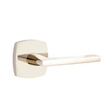 Emtek - Concealed Fastener Privacy, Urban Modern Rosette, Helios Lever, US14 - Polished Nickel