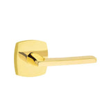 Emtek - Passage, Urban Modern Rosette, Helios Lever, RH, US3NL - Unlacquered Brass