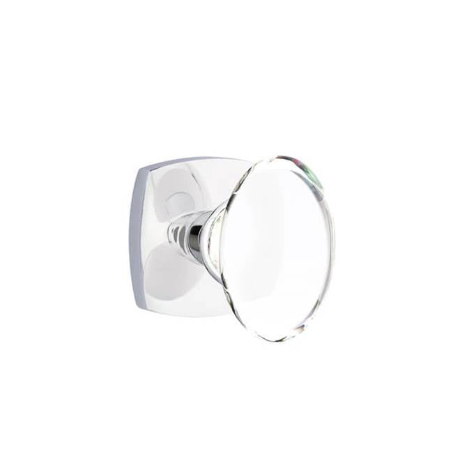 Emtek - Concealed Fastener Passage, Urban Modern Rosette, Hampton Knob, US26 - Polished Chrome