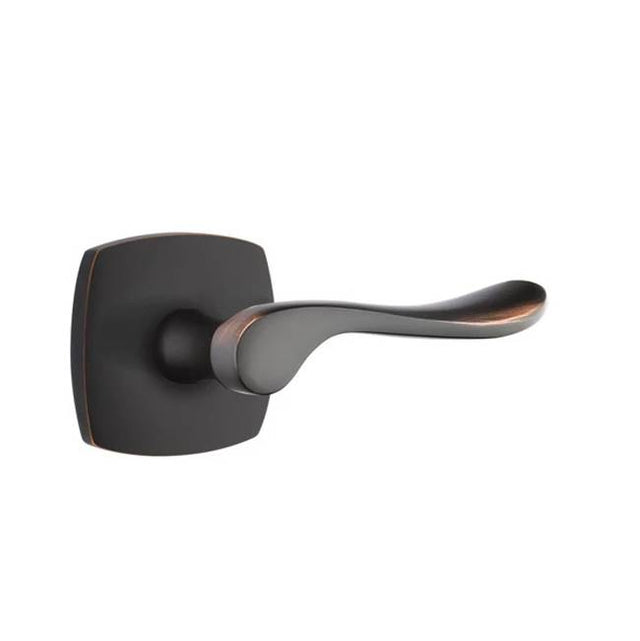 Emtek - Concealed Fastener Privacy, Urban Modern Rosette, Luzern Lever, US10B - Oil Rubbed Bronze