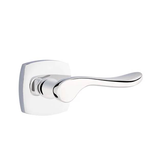 Emtek - Passage, Urban Modern Rosette, Luzern Lever, RH, US26 - Polished Chrome