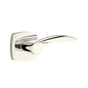 Emtek - Concealed, Passage, Urban Modern Rosette, Mercury Lever, US14 - Polished Nickel